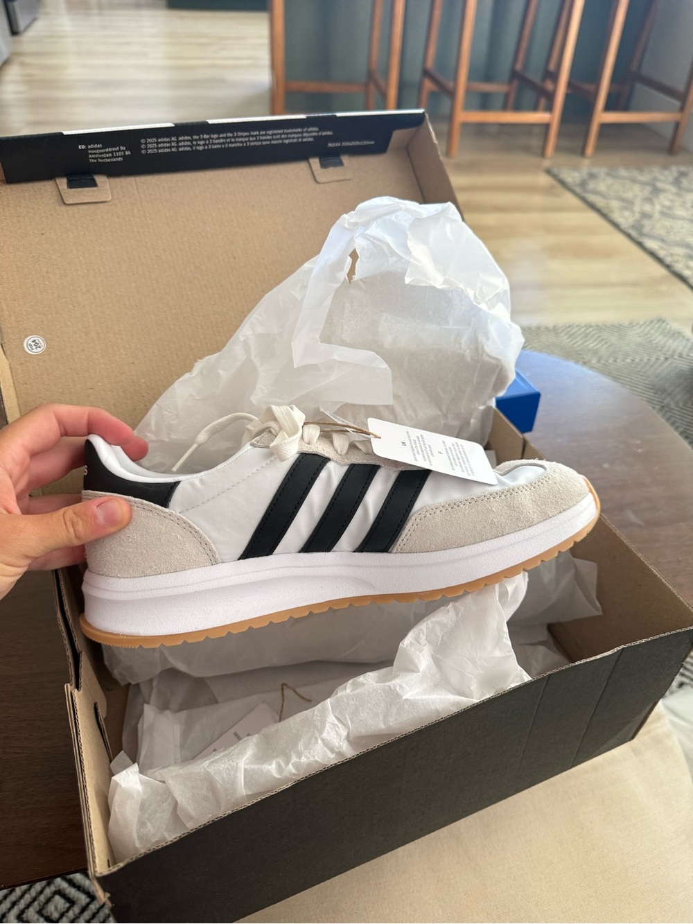 adidas Run 70s 2.0 Sneakers White Black Size 8.5